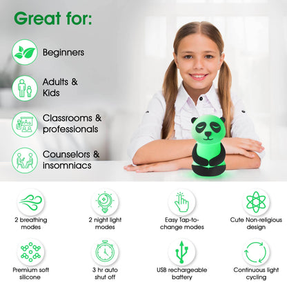 Calm Collective Peaceful Panda Breathing Trainer Light for Calming Stress, Anxiety Relief Items for ADHD, Mindfulness Meditation Tools for Depression, Great Self Care and Mental Health Gifts - zenfulharmony.com