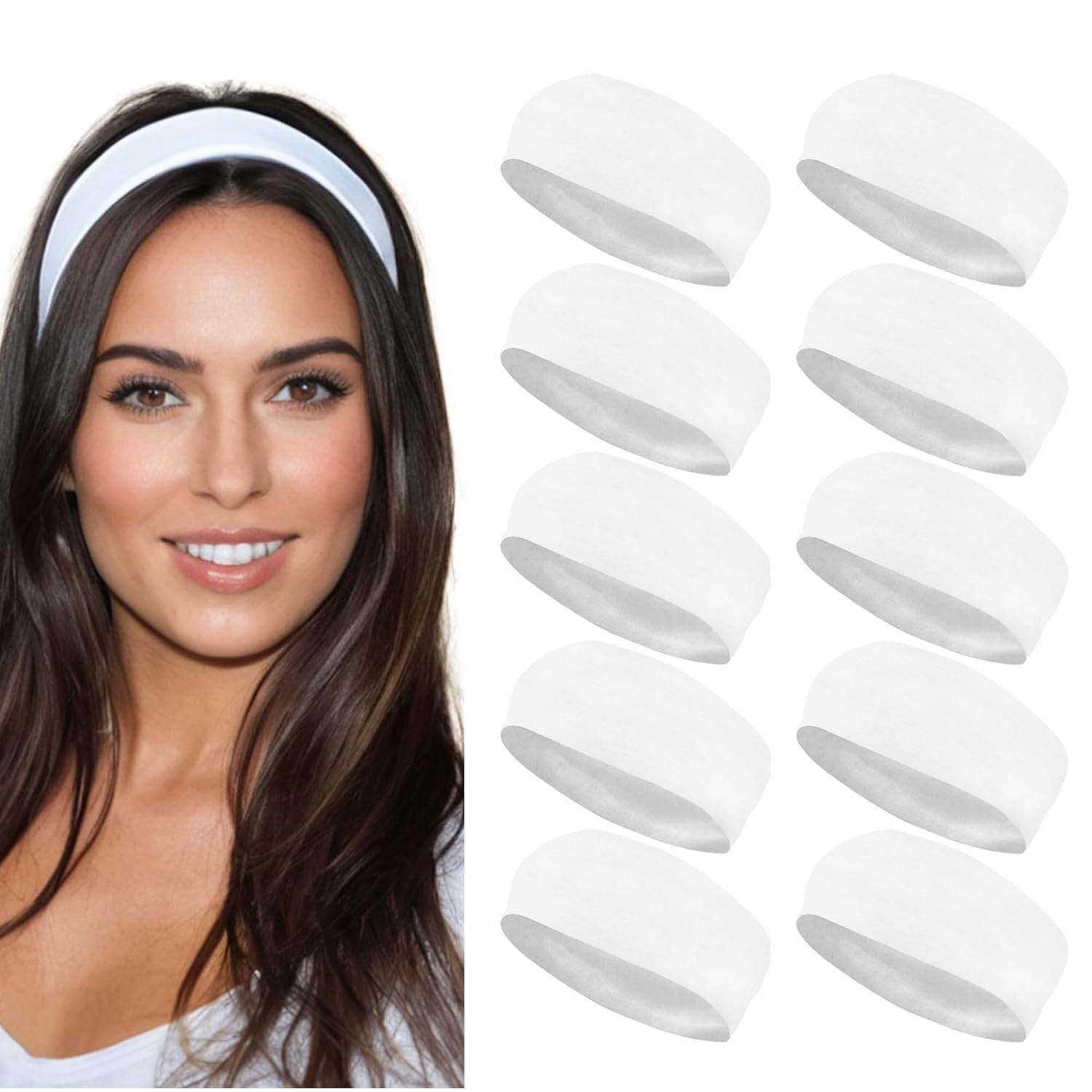 Styla Hair Headbands for Women Stretch Fashion Headbands 10 Pack Non-Slip Head Wraps Great for Spa, Sports, Yoga, Pilates, Running, Gym Headband, Workouts (Variety) - zenfulharmony.com