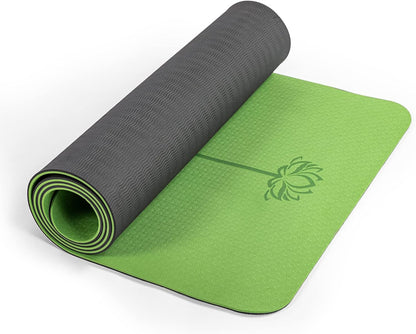 Yoga Mat Non Slip, Pilates Fitness Mats, Eco Friendly, Anti-Tear 1/4" Thick Yoga Mats for Women, Exercise Mats for Home Workout with Carrying Sling and Storage Bag - zenfulharmony.com