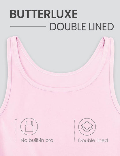 CRZ YOGA Womens Butterluxe Double Lined Workout Tank Tops Scoop Neck Racerback Cropped Casual Sleeveless Shirt - zenfulharmony.com