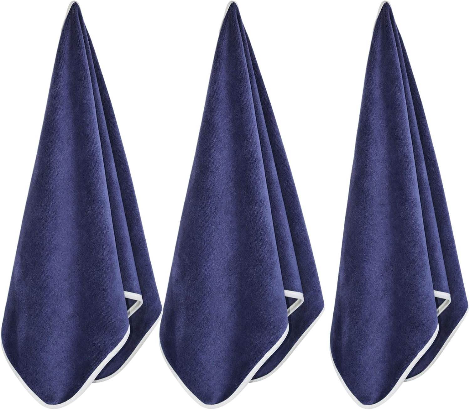 Microfiber Gym Towels Bigger Size Super Soft for Exercise Fitness, Sports, Workout, 380-GSM 15-Inch x 31-Inch Quick-Drying Towels (3 Pack, Grey+Blue+Purple) - zenfulharmony.com