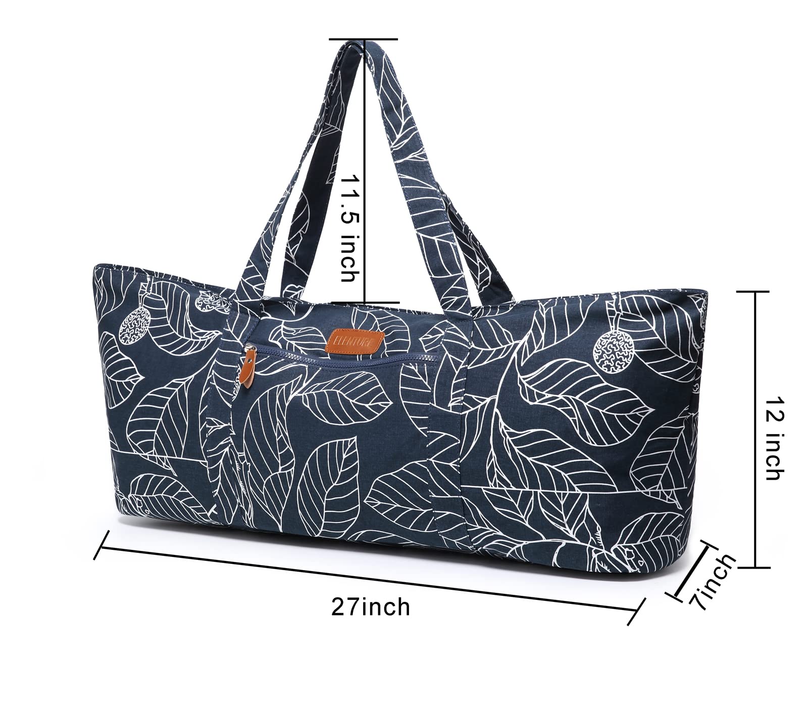 ELENTURE Large Yoga Mat Bag for Women Men, Travel Yoga Gym Bag for Pilates Office Beach Workout, Yoga Mat Tote Carrier with Mat Strap for 1/4" 1/2" Thick Exercise Yoga Mat - zenfulharmony.com