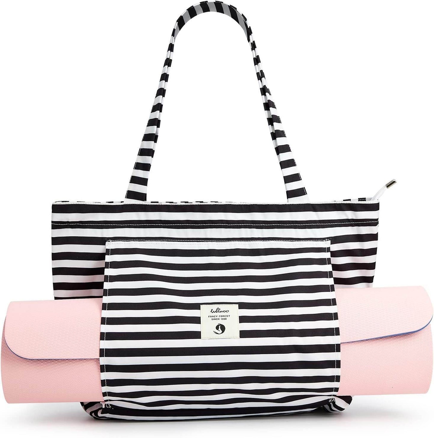 WLLWOO WLLWOO Yoga Bags for Women with Yoga Mats Bags Carrier Carryall Canvas Tote for Pilates Shoulder for Travel Office Beach Workout - zenfulharmony.com