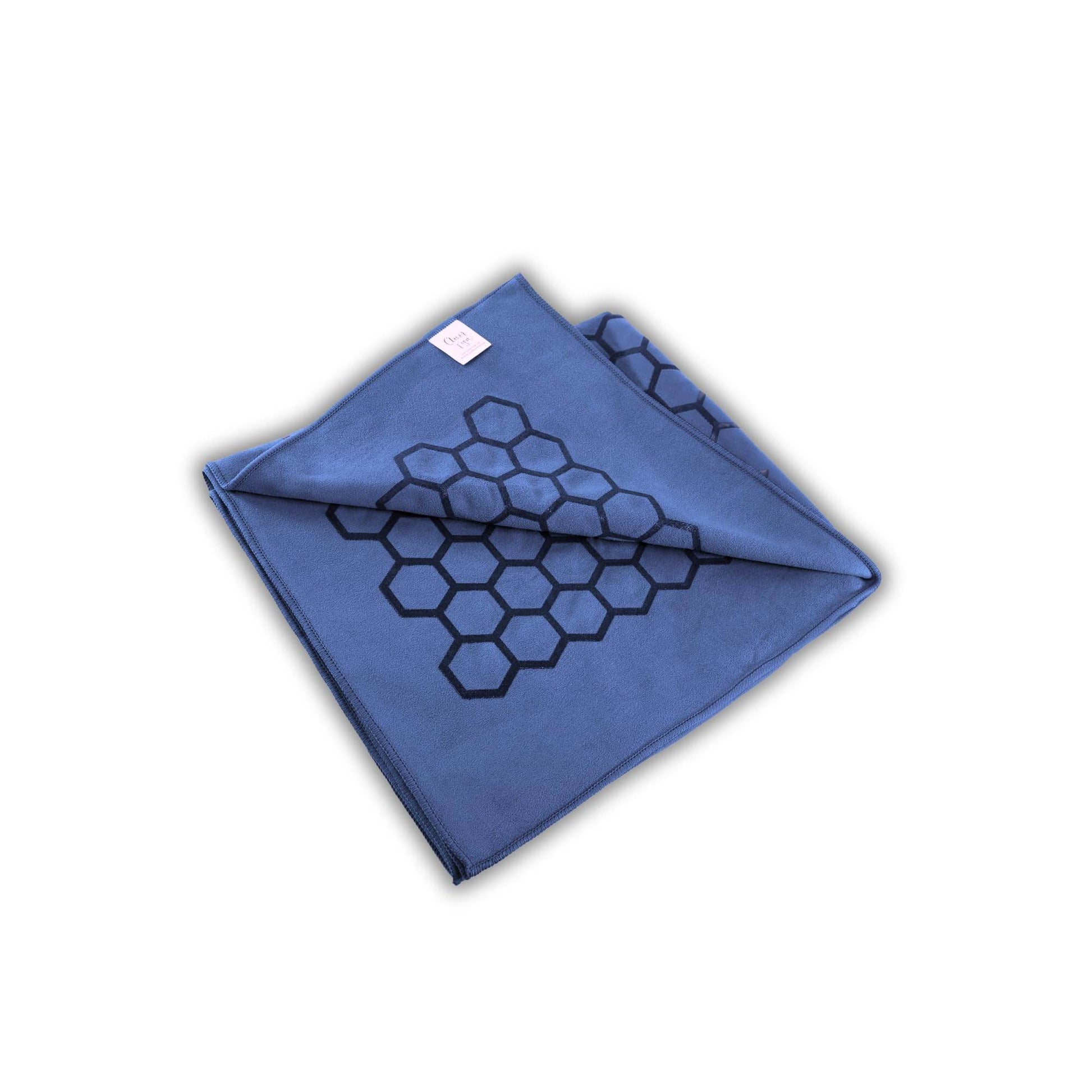 Clever Yoga - Yoga Towel Mat, Sweat Absorbent Suede Hot Yoga Mat Towel, Hot Yoga Towel with Honeycomb Design for Hot Yoga, Non-Slip Yoga Mat for Hot Pilates, Hot Yoga Towels for Women - Blue - zenfulharmony.com