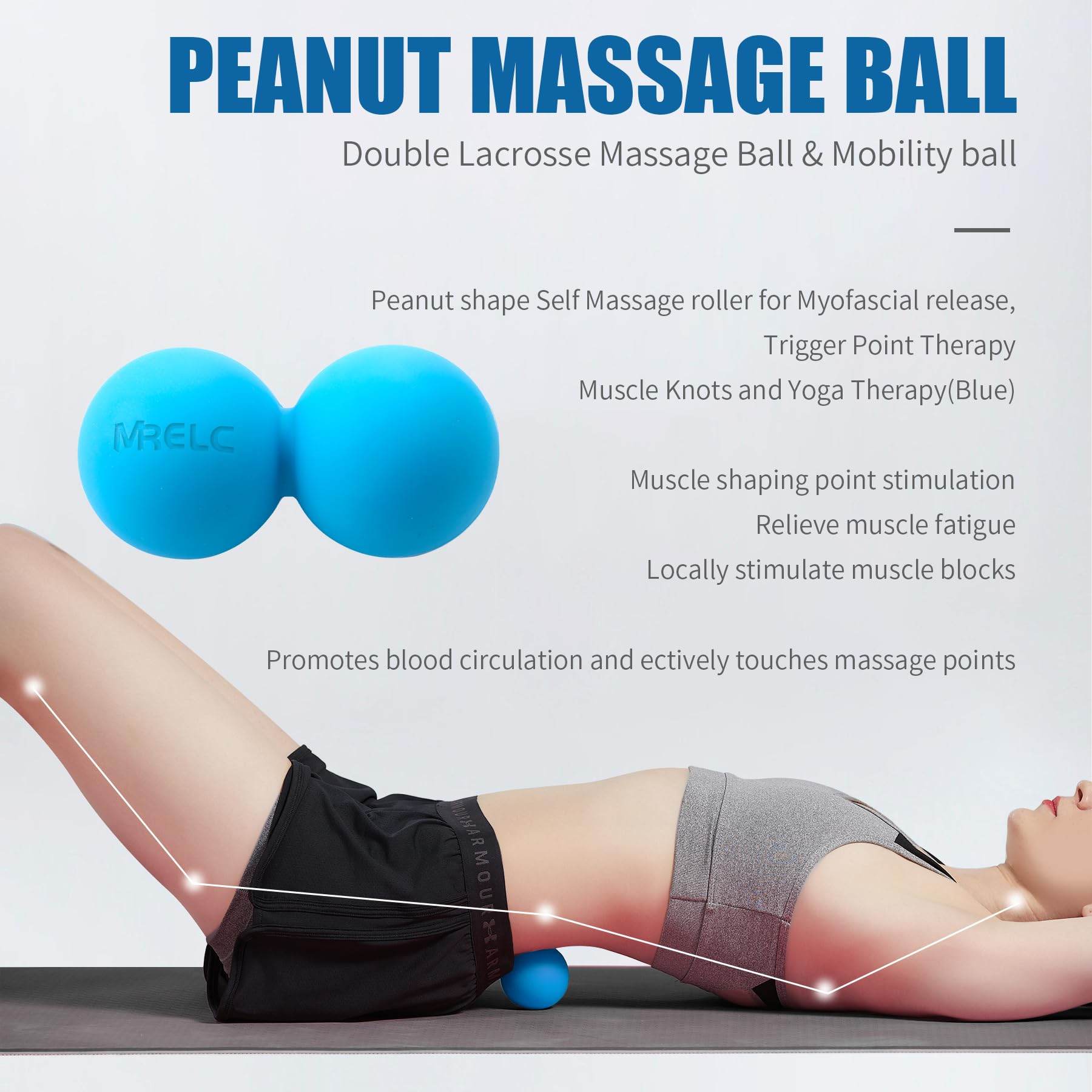 MRELC Ball Yoga kit 30in Anti-Burst with Peanut Massage Ball - Exercise Core Sliders - Slip Resistant Stability Balance Ball for Fitness, Pilater&Yoga - with Quick Pump (Black) - zenfulharmony.com
