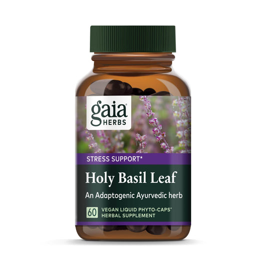 Gaia Herbs Pro Holy Basil Leaf - Stress Support Supplement with Holy Basil - Herbal Supplements to Support a Positive Mindset - 60 Liquid Phyto-Caps - zenfulharmony.com