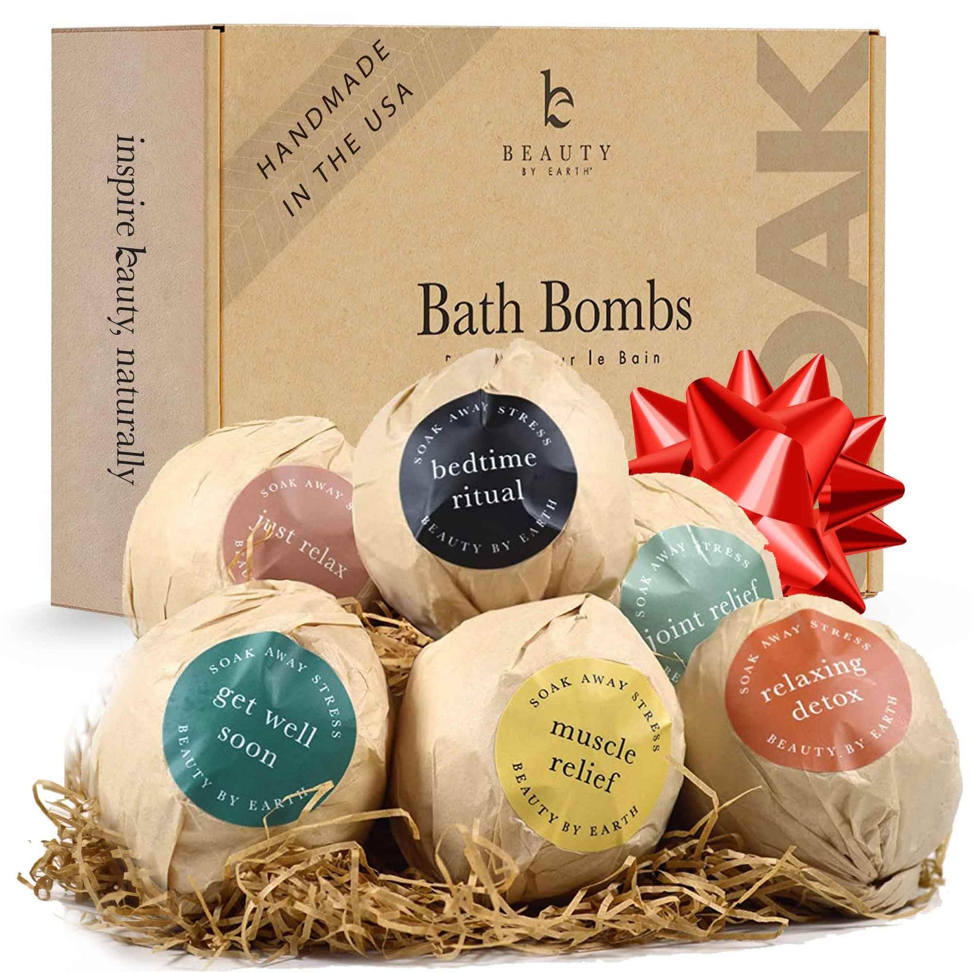 Bath Bomb Gift Set - USA Made with Natural & Organic Ingredients, Relaxing Gifts for Women & Men, Spa Gifts & Stocking Stuffers for Women, Luxury Gift Ideas, Bath Bombs for Wife & Kids - zenfulharmony.com