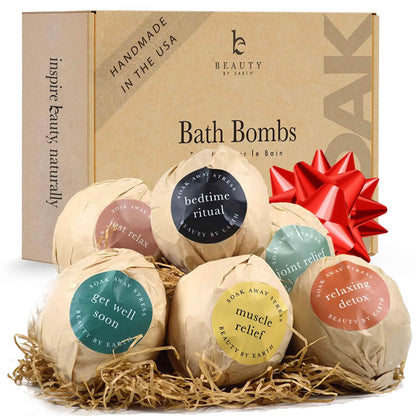 Bath Bomb Gift Set - USA Made with Natural & Organic Ingredients, Relaxing Gifts for Women & Men, Spa Gifts & Stocking Stuffers for Women, Luxury Gift Ideas, Bath Bombs for Wife & Kids - zenfulharmony.com