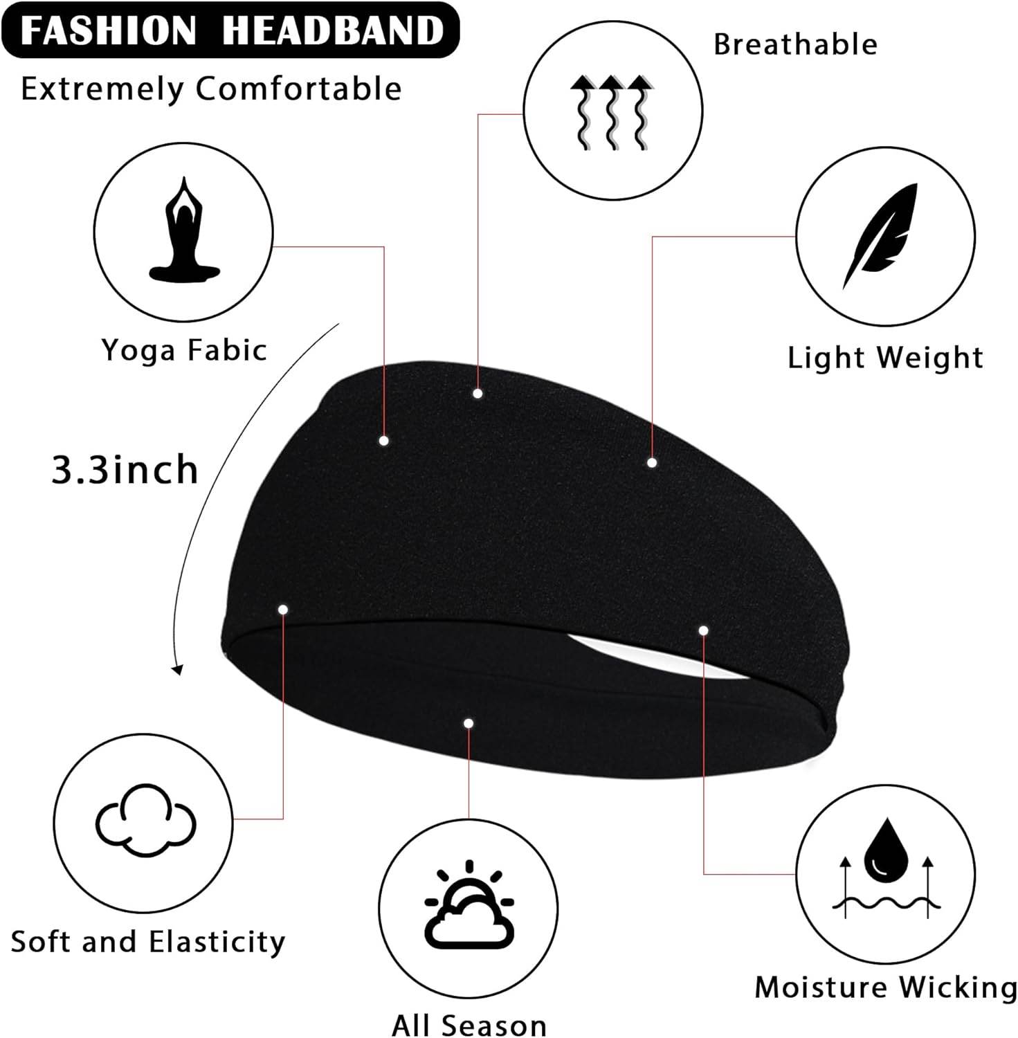 JOYOYO Unisex Headbands for Women's Hair Soft Stretchy Fabric Kylie Head Band Bandeaux Hair Accessories for Workout Gym Yoga Hair Band,100% Pure Cotton - zenfulharmony.com