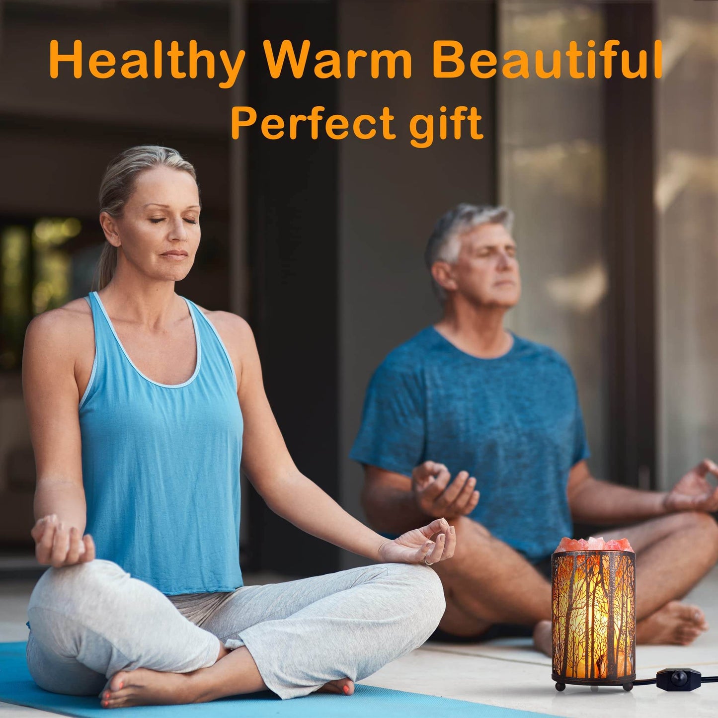 Himalayan Pink Salt Lamp, Natural Salt Rock Lamp with Retro Forest Basket and Dimmer Switch, Romantic Night Light Plug in, Decor Desk Lamp - zenfulharmony.com