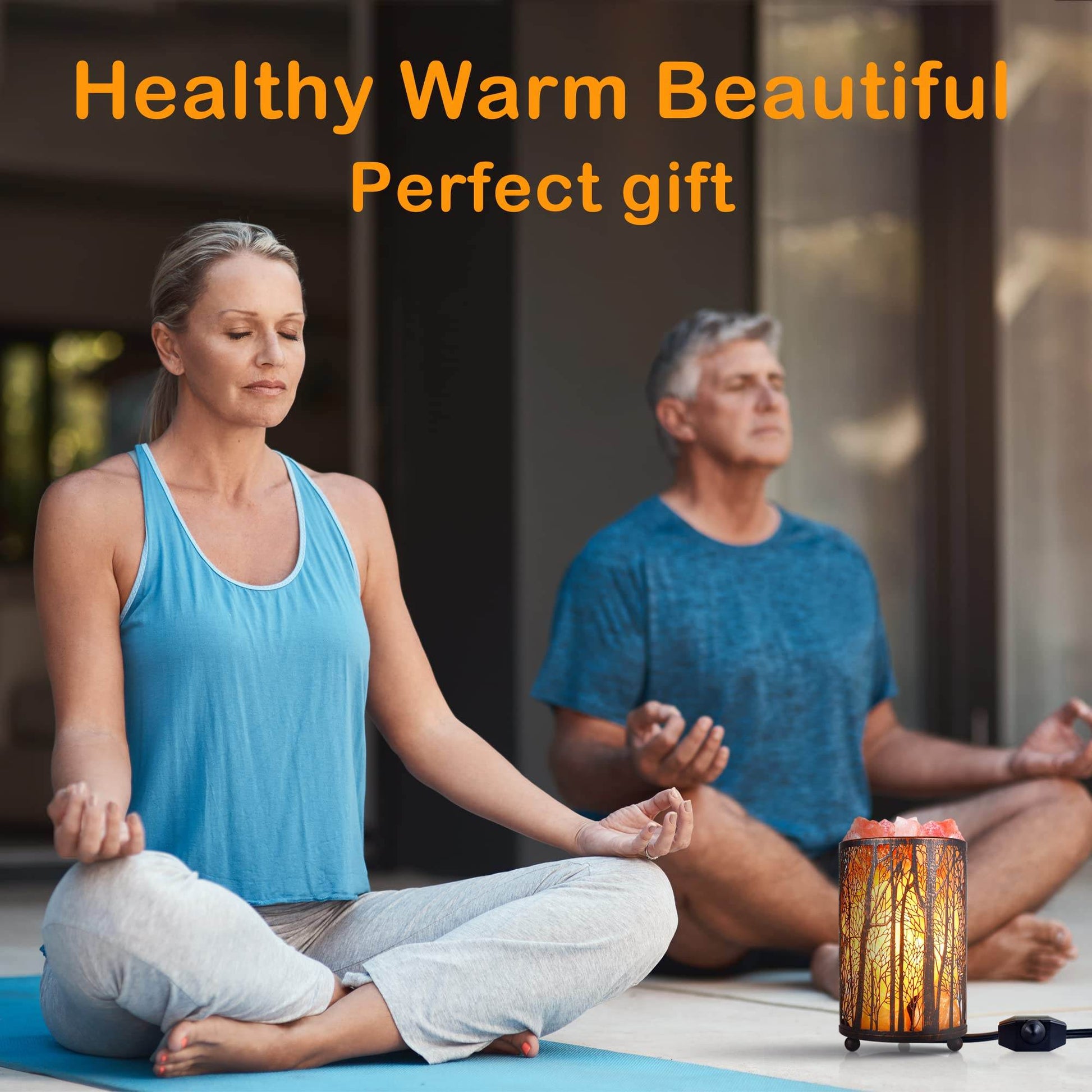 Himalayan Pink Salt Lamp, Natural Salt Rock Lamp with Retro Forest Basket and Dimmer Switch, Romantic Night Light Plug in, Decor Desk Lamp - zenfulharmony.com