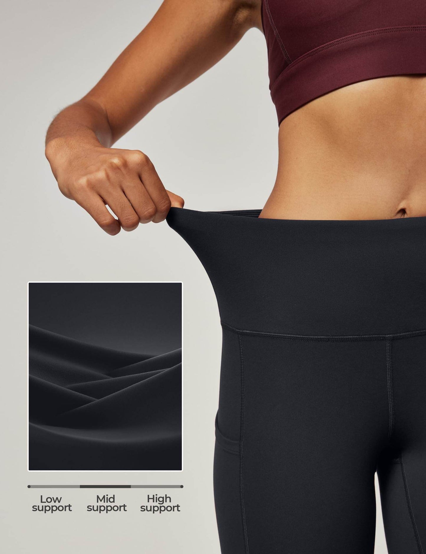 IUGA High Waist Yoga Pants with Pockets, Leggings for Women Tummy Control, Workout Leggings for Women 4 Way Stretch Black - zenfulharmony.com