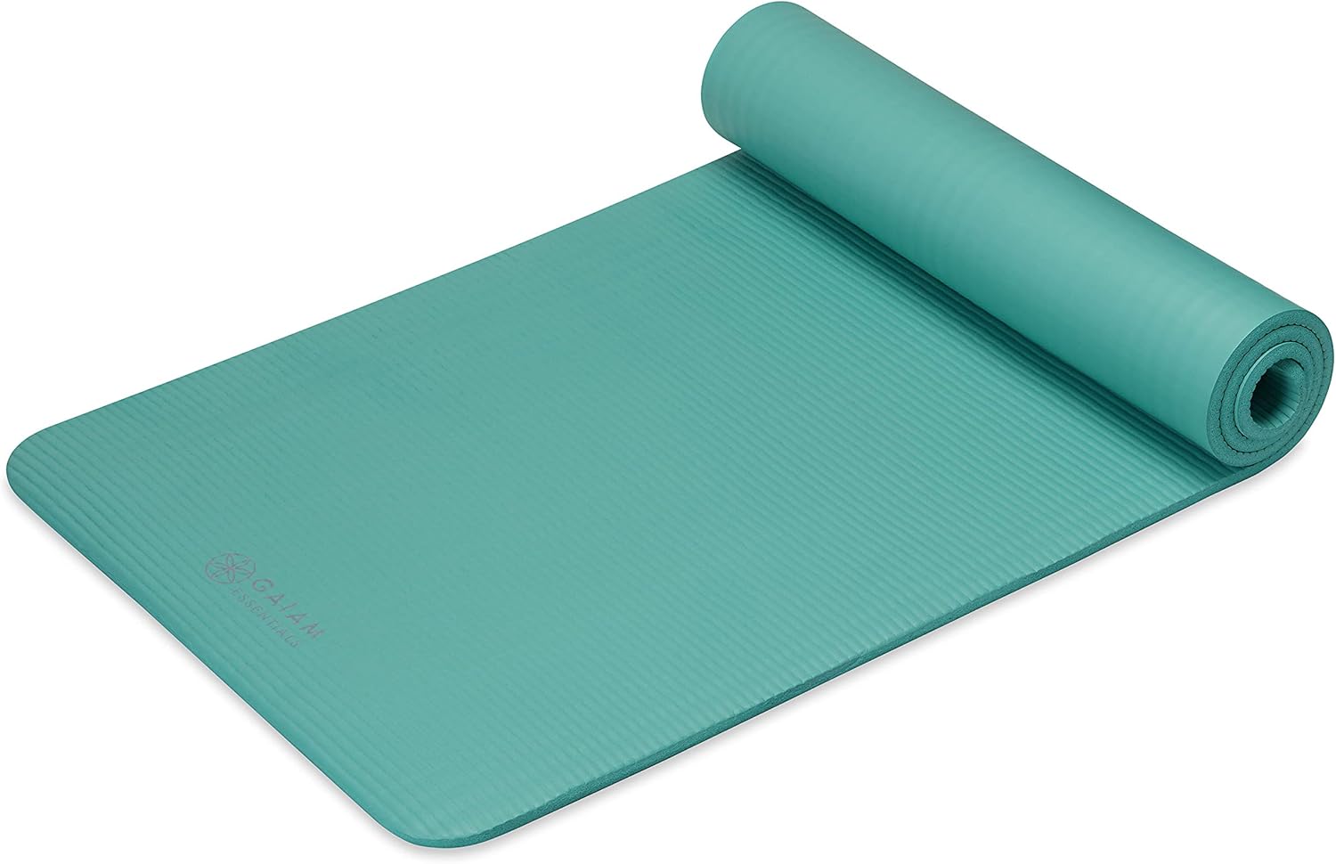 Gaiam Essentials Thick Yoga Mat Fitness & Exercise Mat with Easy-Cinch Yoga Mat Carrier Strap, 72"L x 24"W x 2/5 Inch Thick - zenfulharmony.com