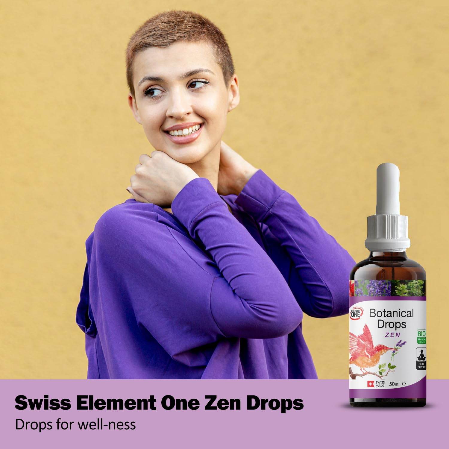 element one Botanical Zen Drops is Natural Stress Relief Supplement, Herbal Drops Anxiety Relief Supplement, Sleep Support & Relaxation, Plant-Based Sleep Supplement Promotes Relaxation - zenfulharmony.com