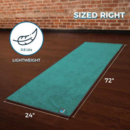 Youphoria Yoga Microfiber Towel Non-Slip Yoga Mat Towel - Hot Yoga Towel for Sweat & Grip... (Mint Towel/Gray Stitching) - zenfulharmony.com