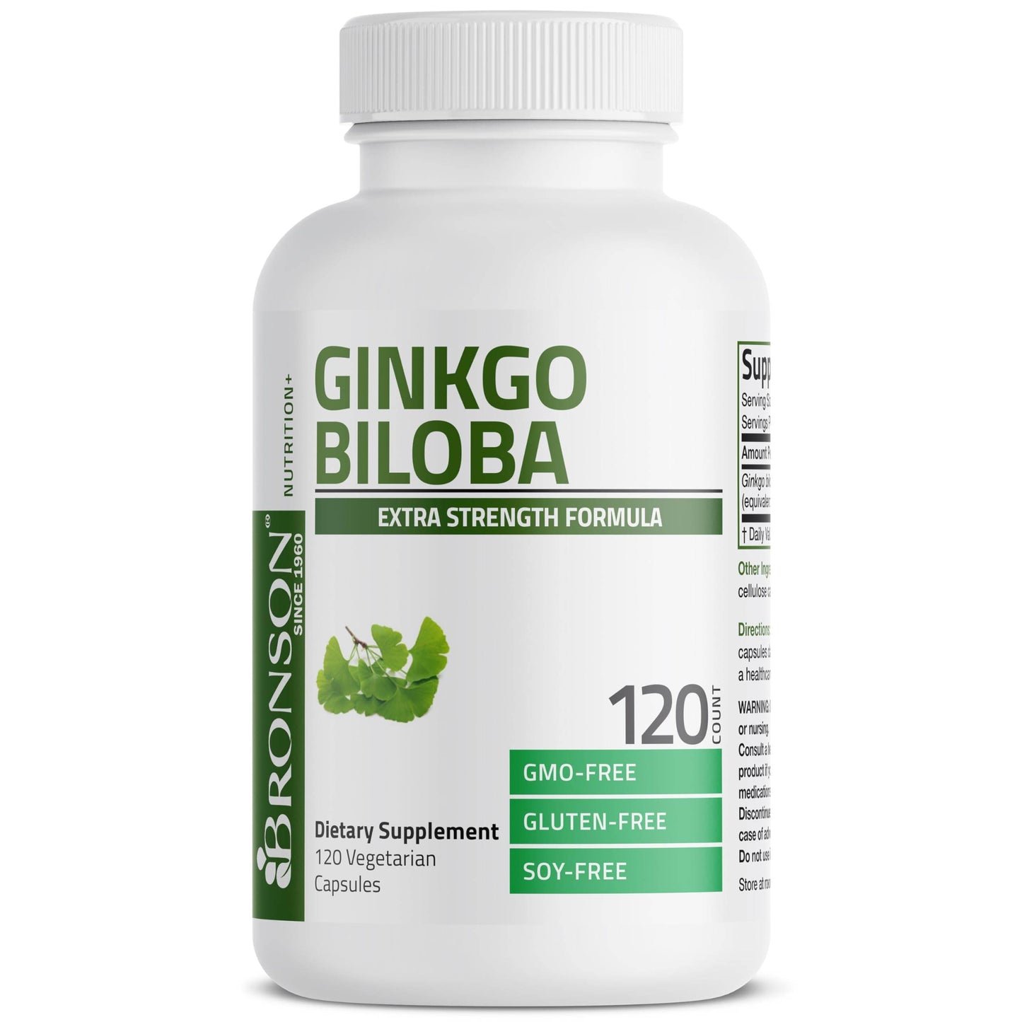 Bronson Ginkgo Biloba Extra Supports Brain Function & Memory Support, 120 Vegetarian Capsules - zenfulharmony.com