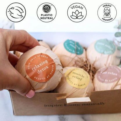 Bath Bomb Gift Set - USA Made with Natural & Organic Ingredients, Relaxing Gifts for Women & Men, Spa Gifts & Stocking Stuffers for Women, Luxury Gift Ideas, Bath Bombs for Wife & Kids - zenfulharmony.com