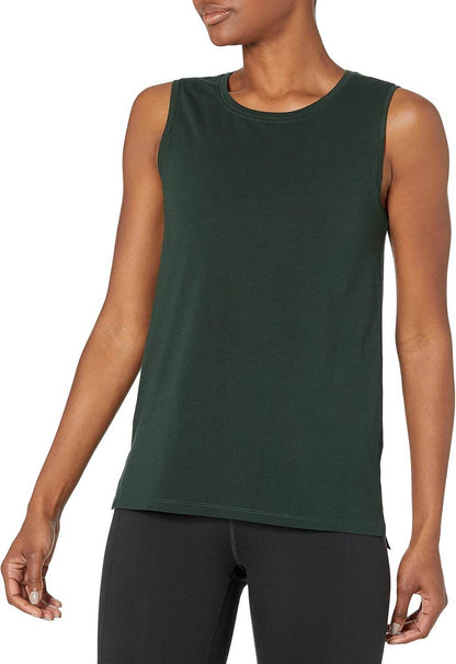 Amazon Essentials Women's Soft Cotton Relaxed-Fit Yoga Tank (Available in Plus Size) (Previously Core 10) - zenfulharmony.com