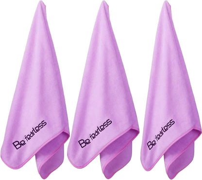 Microfiber Gym Towels Bigger Size Super Soft for Exercise Fitness, Sports, Workout, 380-GSM 15-Inch x 31-Inch Quick-Drying Towels (3 Pack, Grey+Blue+Purple) - zenfulharmony.com