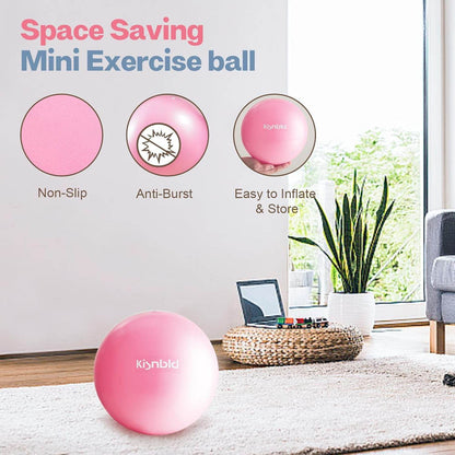 Small Exercise Ball, 9 Inch Mini Pilates Ball, Anti Burst and Slip Resistant Mini Yoga Ball for Stability, Fitness, Physical Therapy, Stretching & Core Strength Workout at Home Gym & Office - zenfulharmony.com