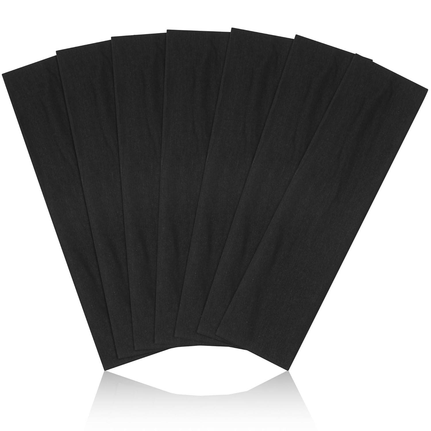 Headbands for Women Non Slip - 7PCS Fashion Sports Hair Bands for Women's Hair, Soft Cotton Cloth Stretchy Headbands for Women for Workout Yoga Running - zenfulharmony.com