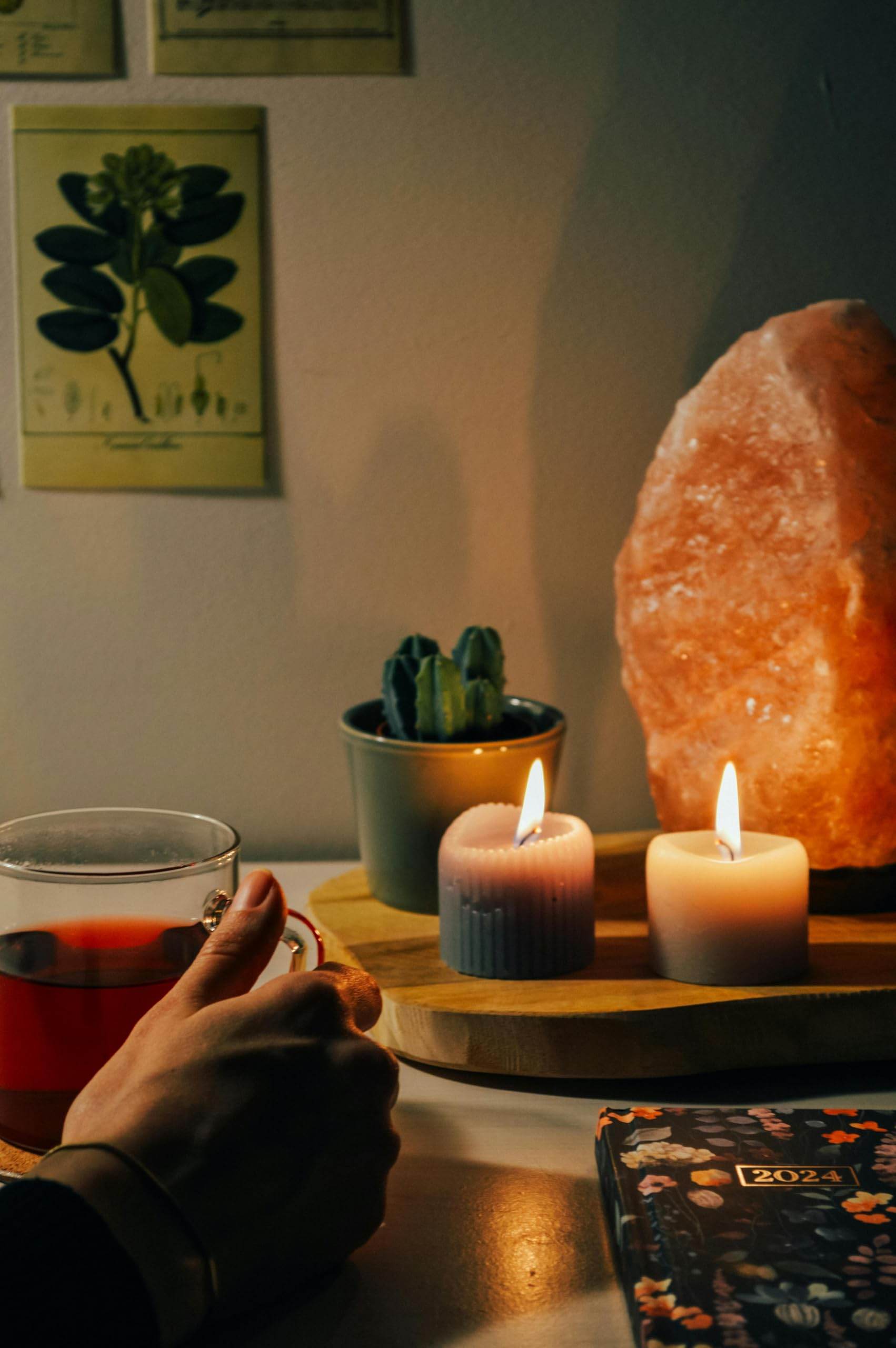 Big Himalayan Salt Lamp with Wooden Base Dimmer | Perfect for Night Light | Pink Salt Lamp | Hand Crafted Lamp with Wooden Base and Dimmer Switch | Crystal Rock Lamp - zenfulharmony.com