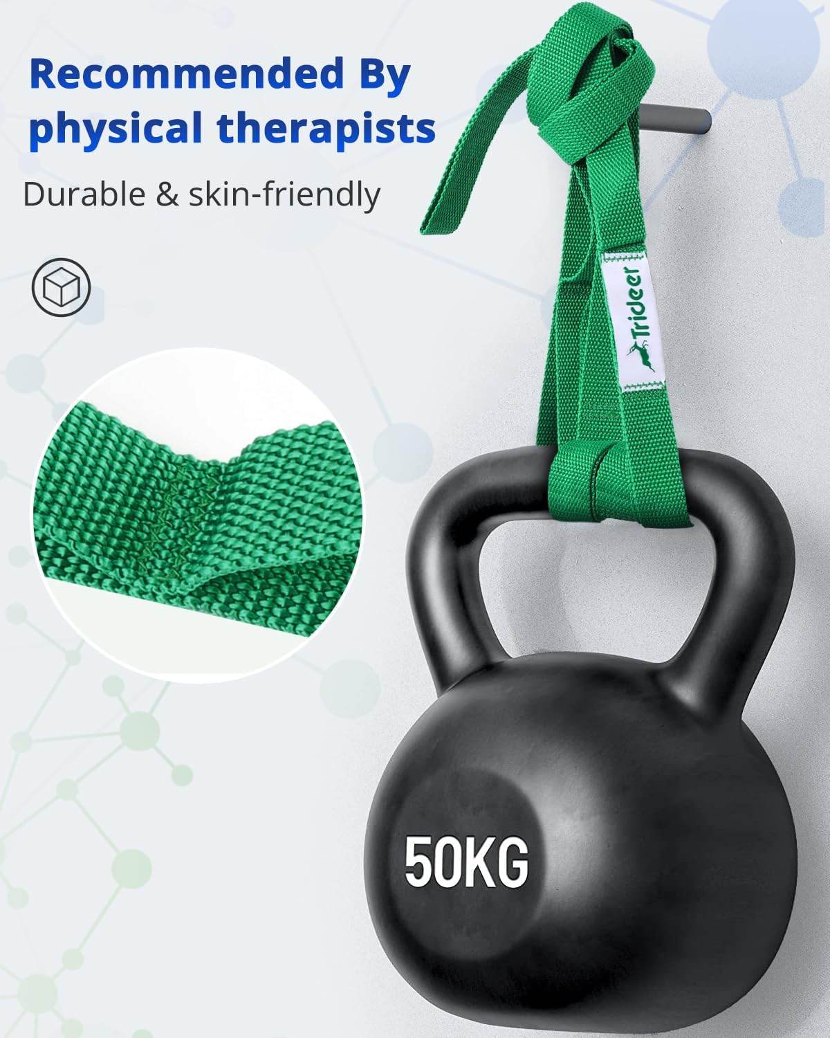 Trideer Stretching Strap Yoga Strap for Physical Therapy, 10 Loops Yoga Straps for Stretching, Non-Elastic Stretch Strap for Pilates, Exercise, Stretch Band for Women & Men with Exercise Book - zenfulharmony.com