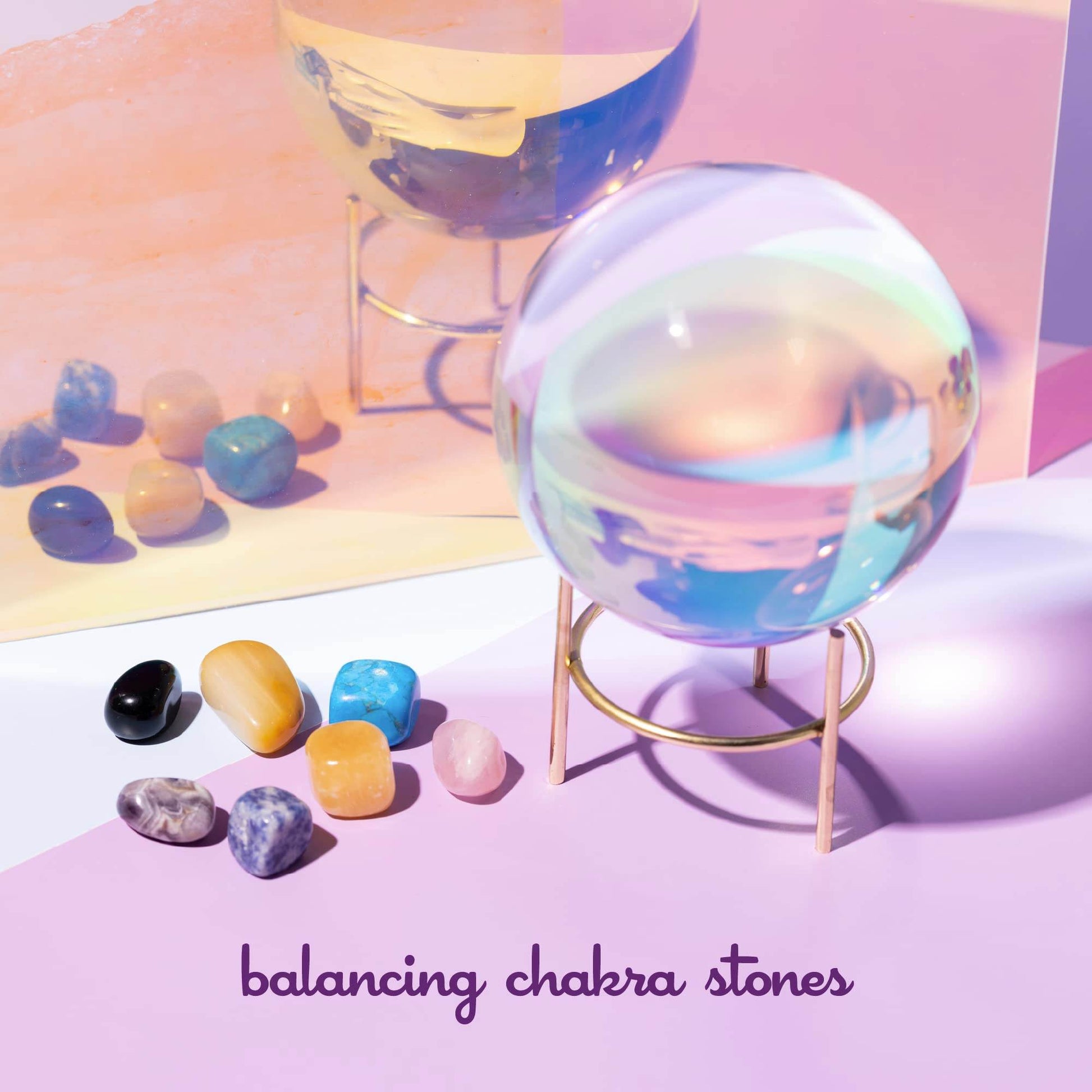 Chakra Stones Healing Crystals Set - Meditation Gifts for Energy Balance & Spiritual Growth - 7 Stones, Including Obsidian, Rose Quartz, Amethyst, & More by Kalan - zenfulharmony.com