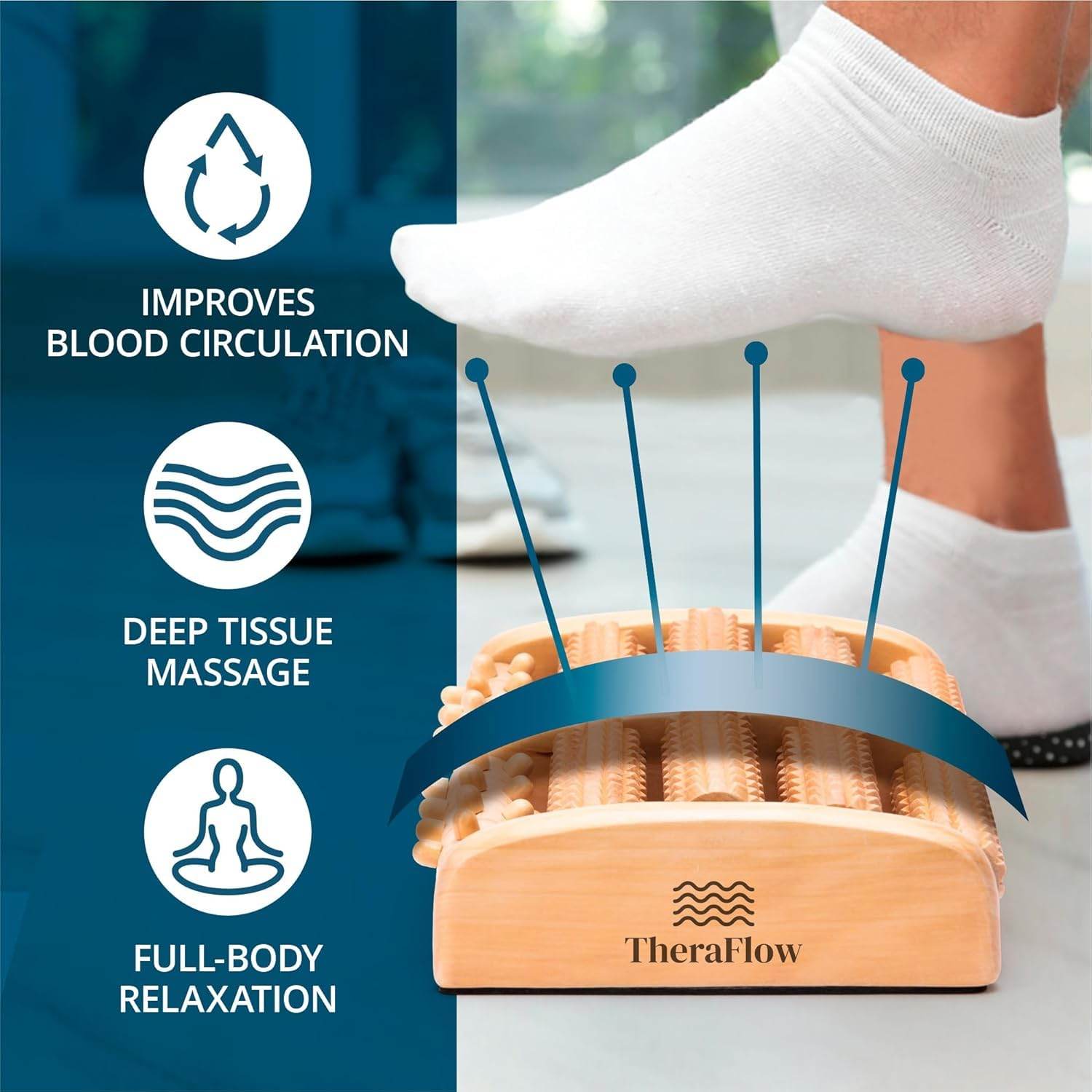 Foot Massager for Plantar Fasciitis | Christmas Gifts for Women and Men | Foot Massager for Neuropathy and Foot Roller | Plantar Fasciitis Relief and Last Minute Gifts for Mom and Dad by Theraflow - zenfulharmony.com
