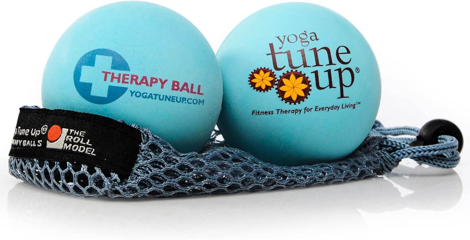 YOGA TUNE UP® Therapy Balls in Tote by Tune Up Fitness - Massage Balls for Trigger Point, Pressure Point & Myofascial Release - Use as Single or Peanut Ball for Pain Relief & Relaxation (Deep Purple) - zenfulharmony.com