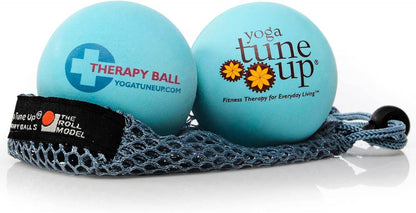 YOGA TUNE UP® Therapy Balls in Tote by Tune Up Fitness - Massage Balls for Trigger Point, Pressure Point & Myofascial Release - Use as Single or Peanut Ball for Pain Relief & Relaxation (Deep Purple) - zenfulharmony.com