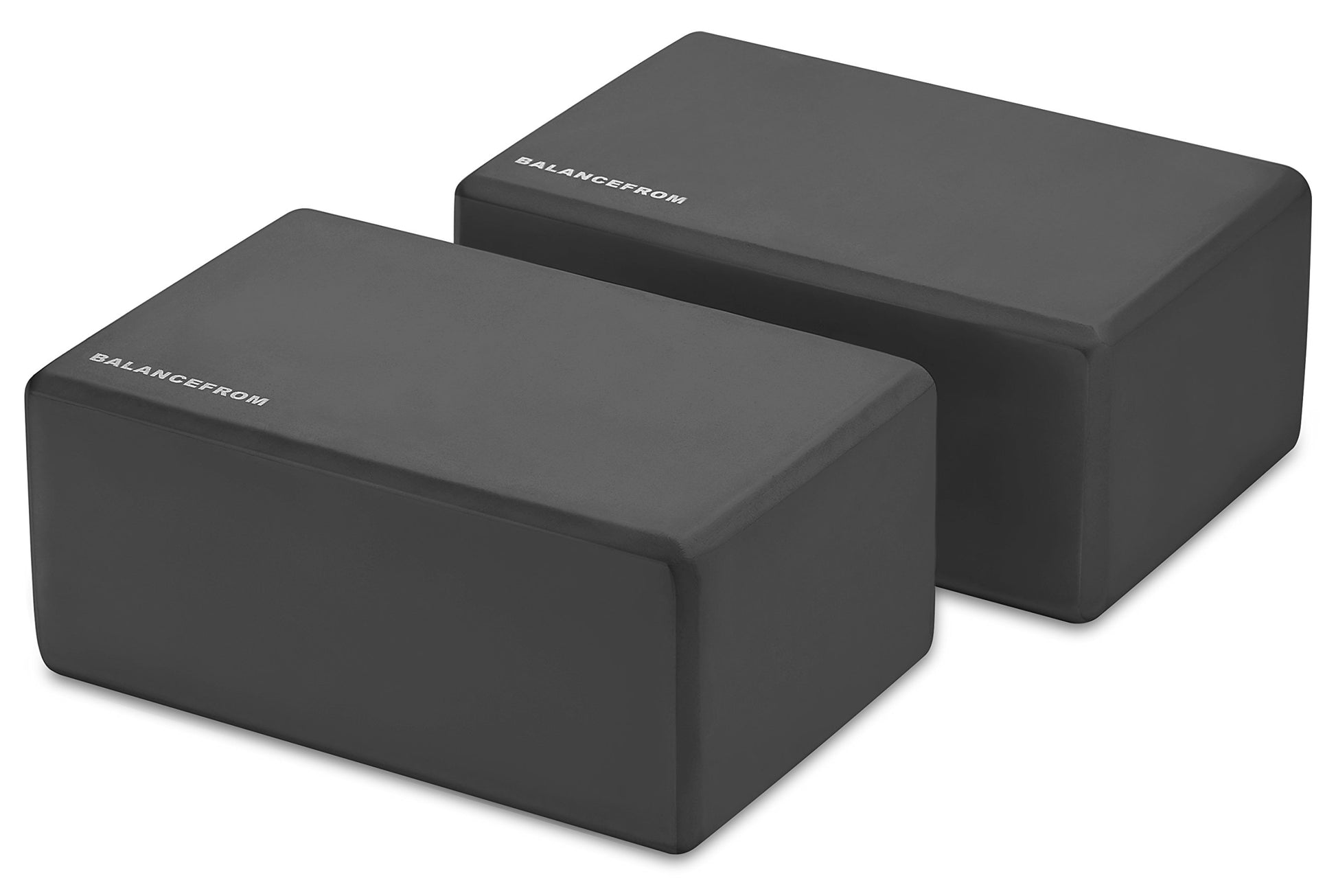 Fitvids Set of 2 High Density Yoga Blocks, 9"x6"x4" Each, Pair (Black) - zenfulharmony.com