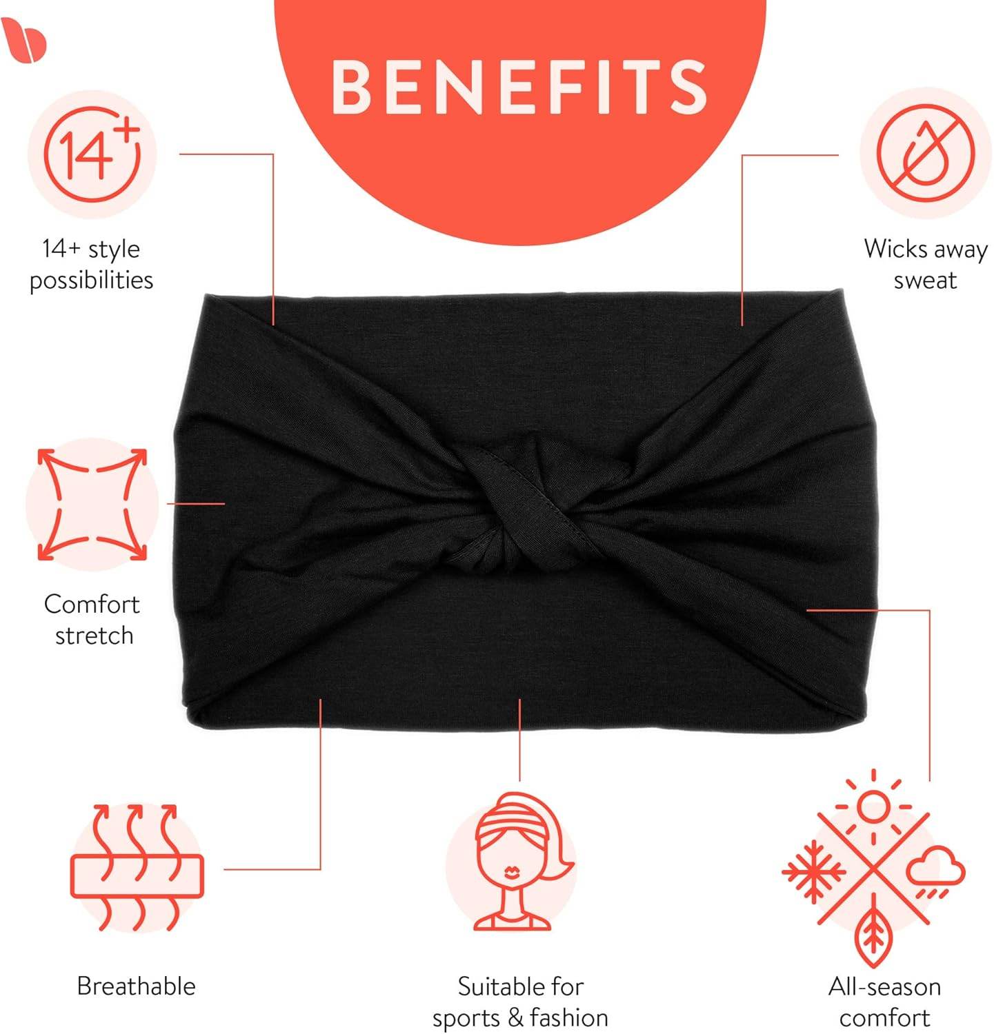 BLOM Non Slip Headbands - Wide, Multi-Style for Fashion, Travel, or Running - Gym Wrap - zenfulharmony.com