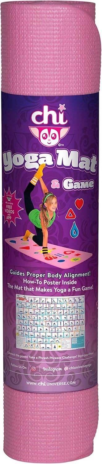 Yoga Mat, Yoga Game, Kids, Tween, Adult sizes, How-To Poster, Free Game App, Follow the Symbols, Aligns the Body, Easy to Learn, All Levels, Chi Mat, Yoga, Fitness, Exercise, Meditation, Wellness - zenfulharmony.com