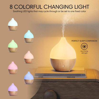 SALKING Essential Oil Diffuser, 100ml Small Aromatherapy Diffuser with Auto Shut-Off Function, Ultrasonic Diffusers for Essential Oils, Cool Mist Humidifier with Warm White Lights, for Office Home - zenfulharmony.com