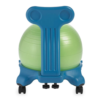Gaiam Kids Balance Ball Chair - Classic Children's Stability Ball Chair, Alternative School Classroom Flexible Desk Seating for Active Students with Satisfaction Guarantee, Blue/Green - zenfulharmony.com