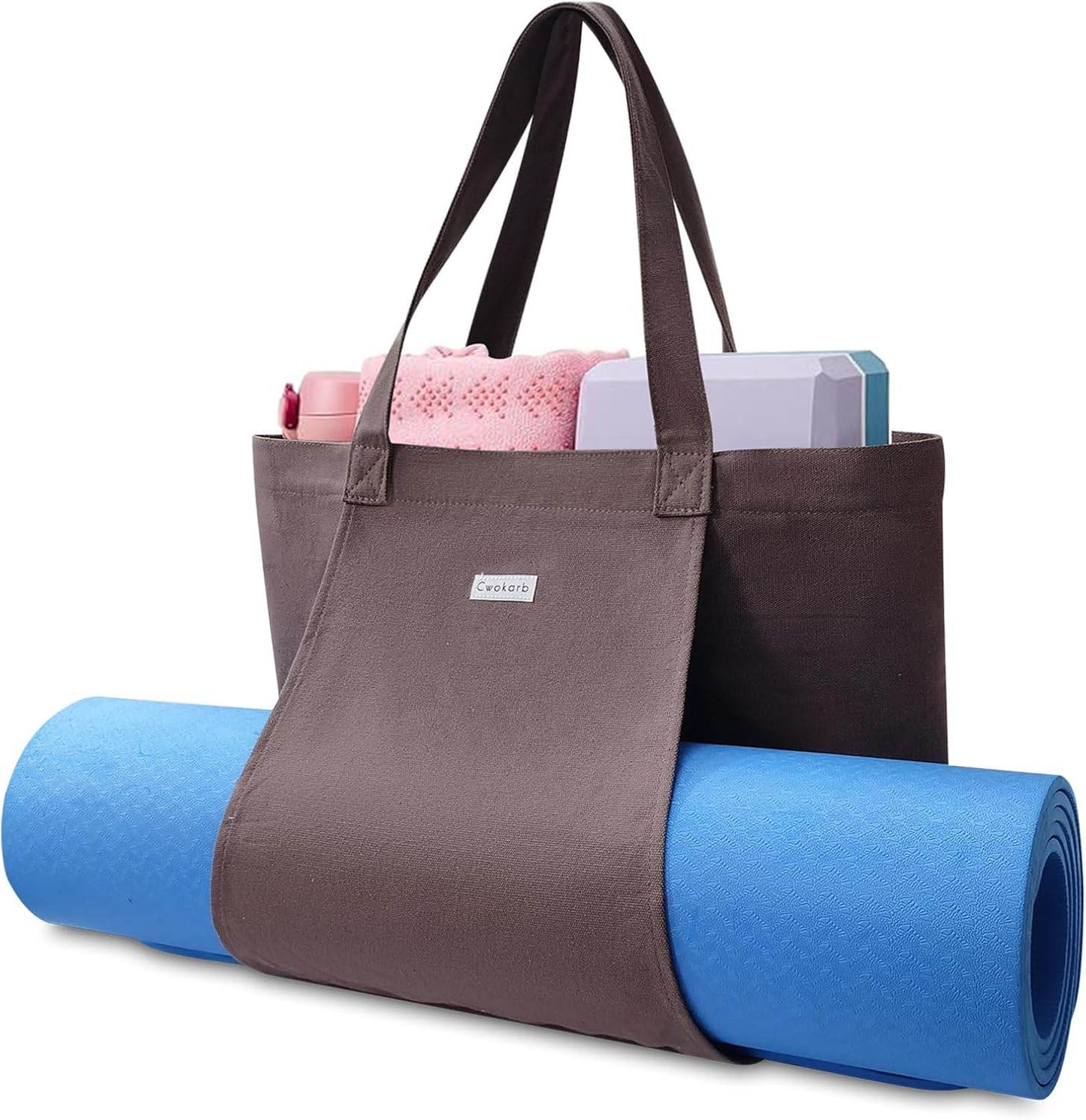 Women Yoga Mat Bag Canvas Tote For, Yoga Bags And Carriers Fits All Your Stuff, Pilates, Travel Office Beach Workout - zenfulharmony.com