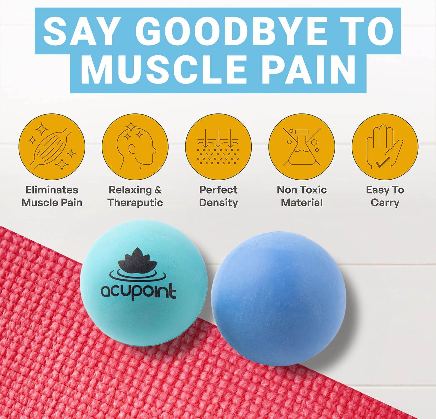 Acupoint Physical Massage Therapy Ball Set - Ideal for Yoga, Deep Tissue Massage, Trigger Point Therapy and Myofascial Release Physical Therapy Equipment - zenfulharmony.com
