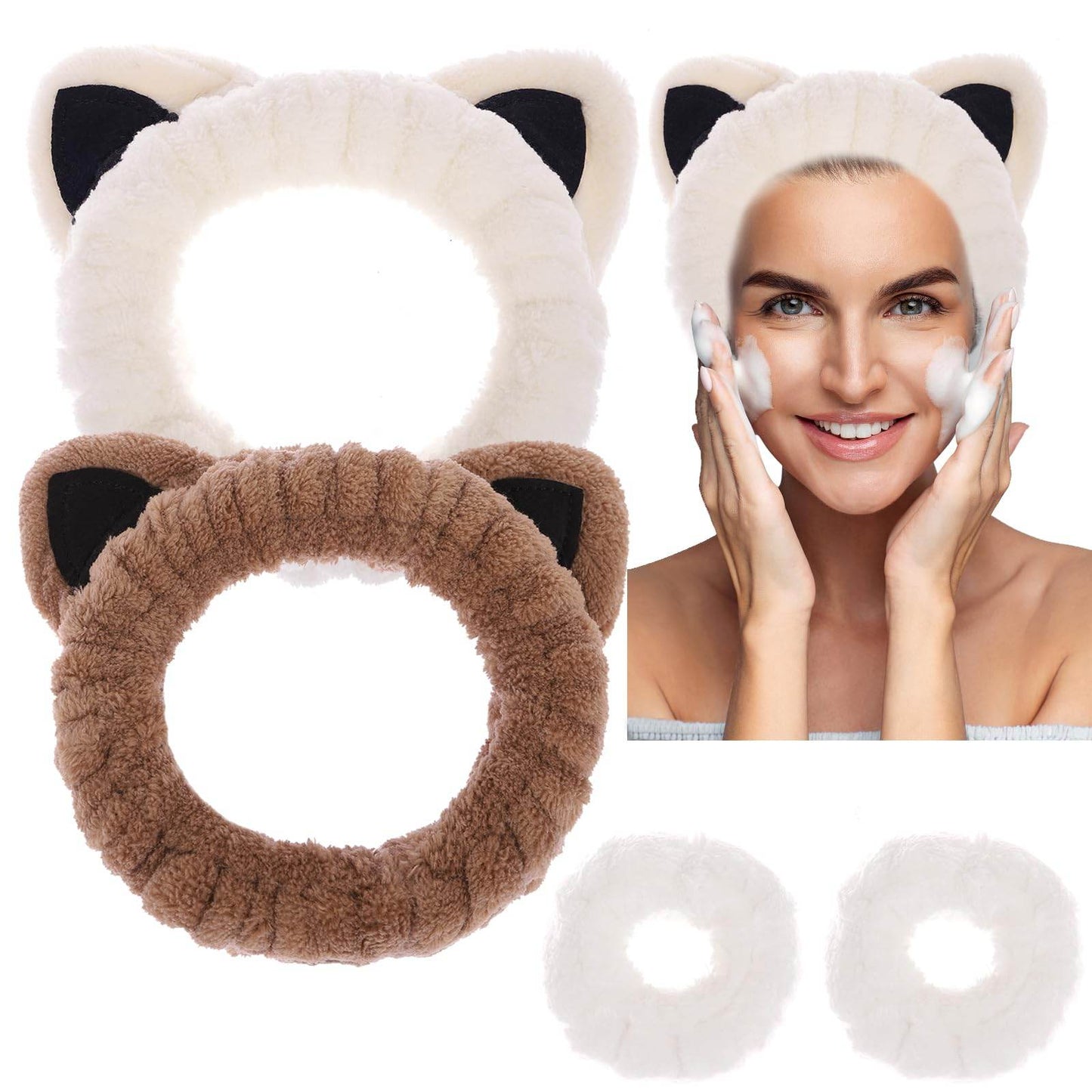 HAVMNO Wash Bands for Makeup and Yoga Sports Shower Face Spa Headband Elastic Headband for Girls and Women - zenfulharmony.com
