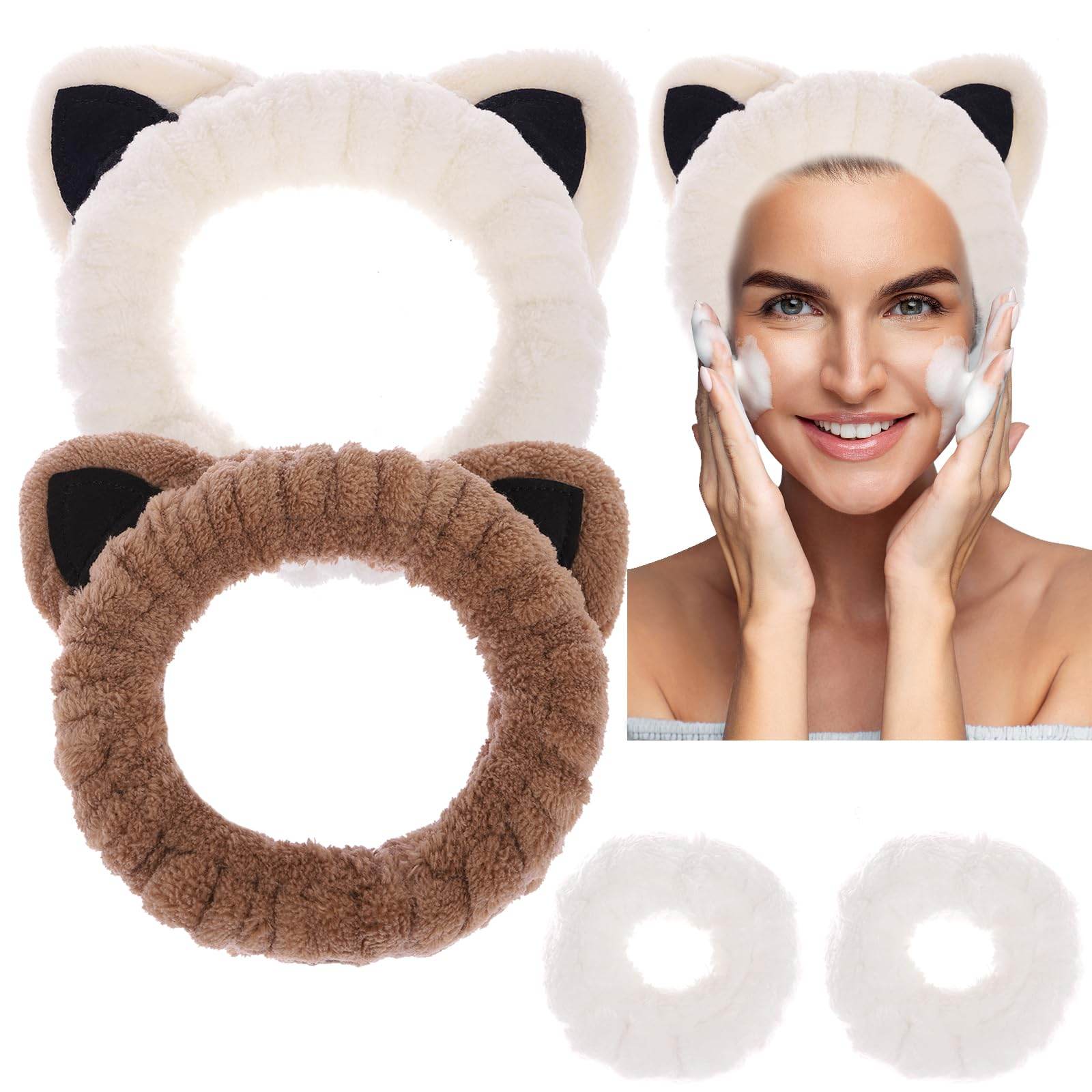 HAVMNO Wash Bands for Makeup and Yoga Sports Shower Face Spa Headband Elastic Headband for Girls and Women - zenfulharmony.com