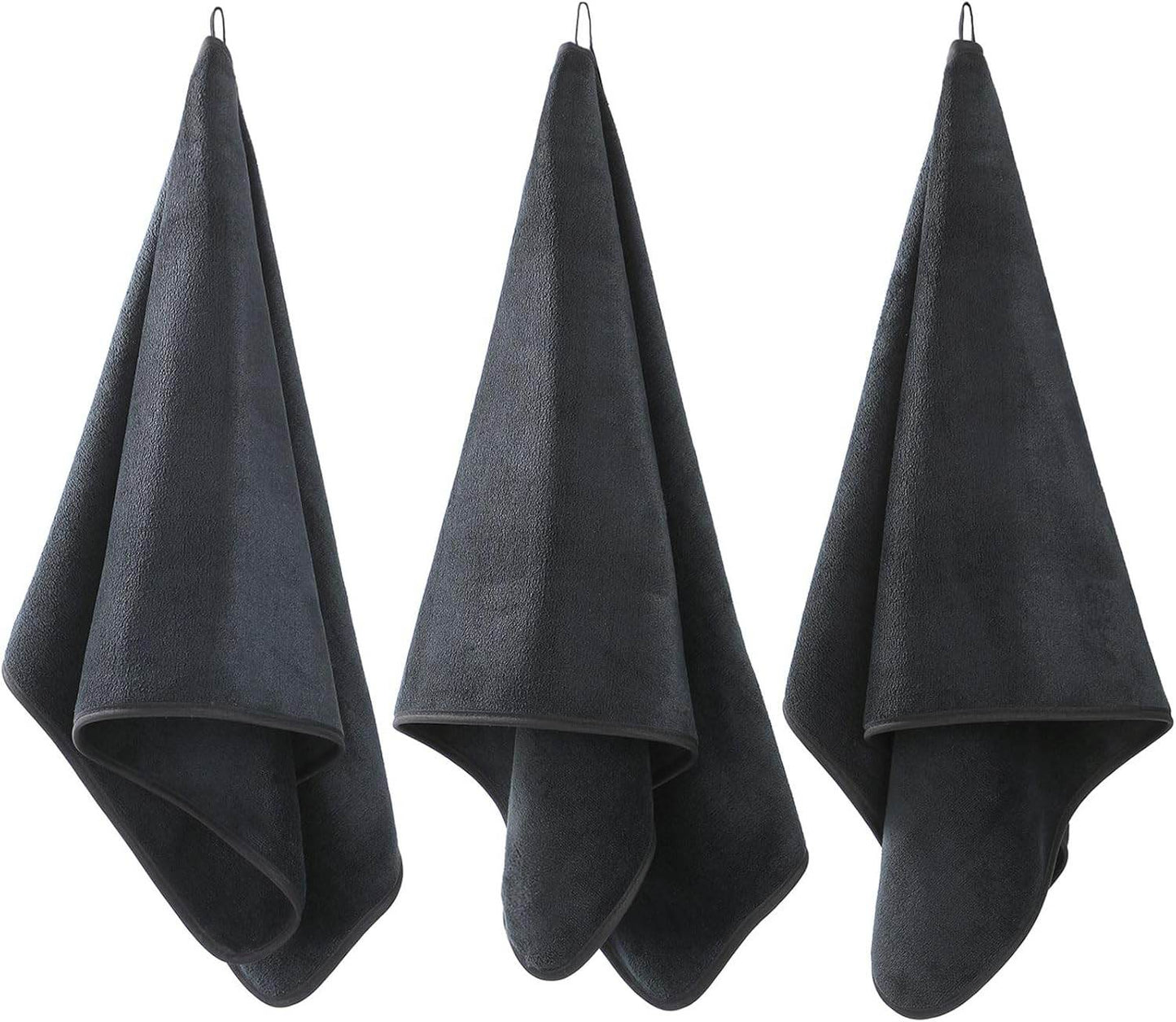 Microfiber Gym Towels Bigger Size Super Soft for Exercise Fitness, Sports, Workout, 380-GSM 15-Inch x 31-Inch Quick-Drying Towels (3 Pack, Grey+Blue+Purple) - zenfulharmony.com