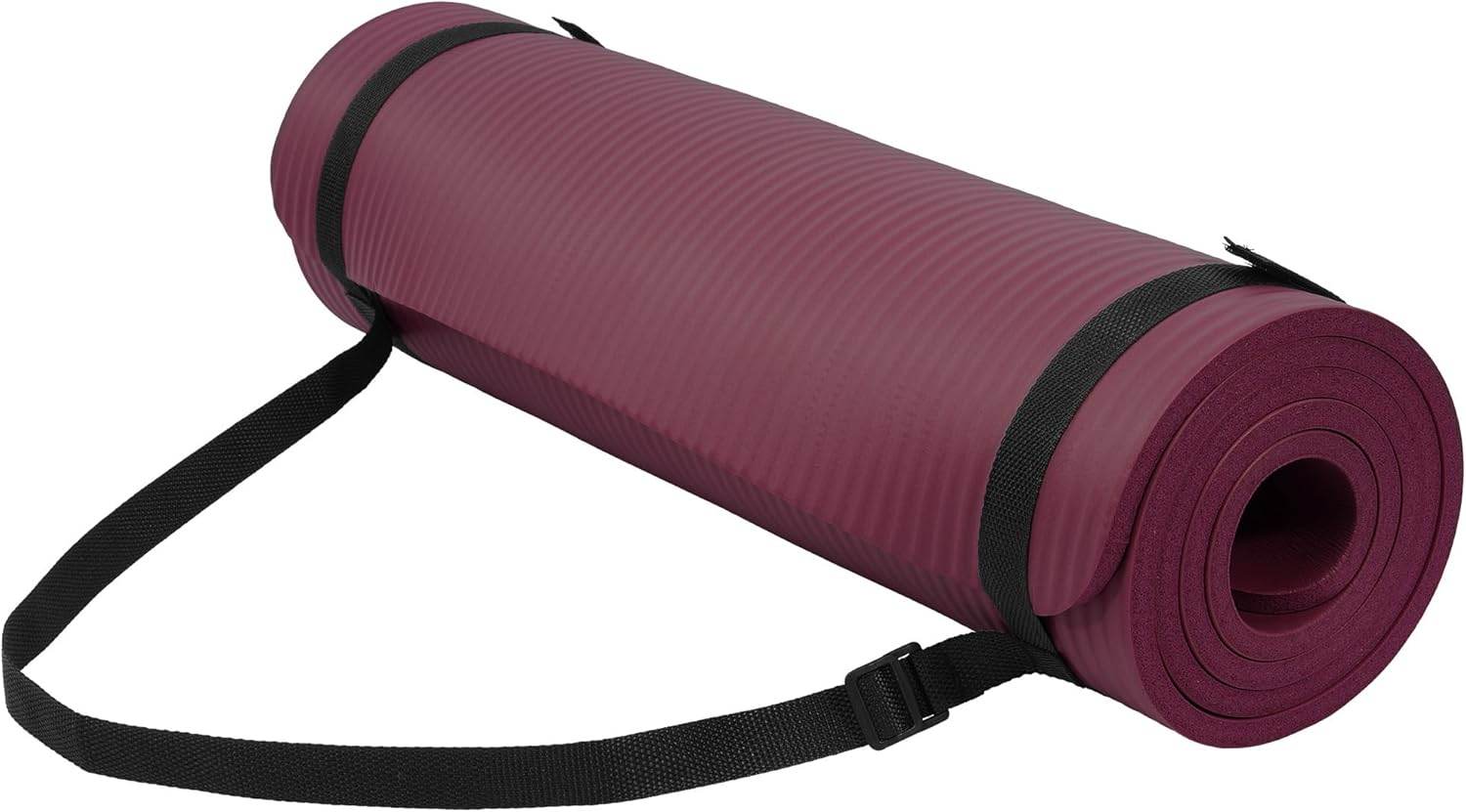 Yoga Mat, 1/2-Inch Extra Thick High Density Exercise Mat, Anti-Tear Exercise Yoga Mat with Carrying Strap, Suitable for Various Yoga Exercises - zenfulharmony.com