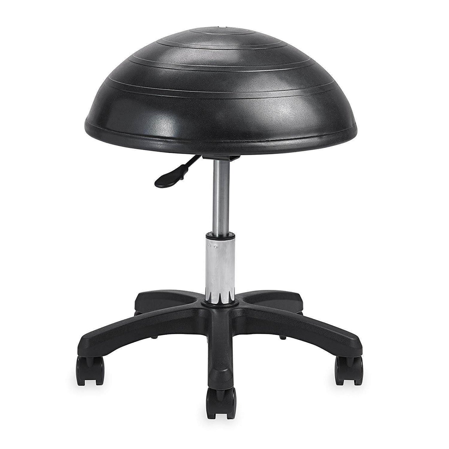 Gaiam Balance Ball Chair Stool, Half-Dome Stability Ball Adjustable Swivel Rolling Chair Drafting Stool for Desks in Office, Classroom, Doctors, Physicians, Massage Therapists, Salons - Black 23 - zenfulharmony.com