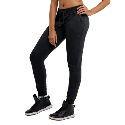 Champion Joggers, Lightweight, Comfortable Jersey Lounge Pants for Women, 29", Black, Medium - zenfulharmony.com