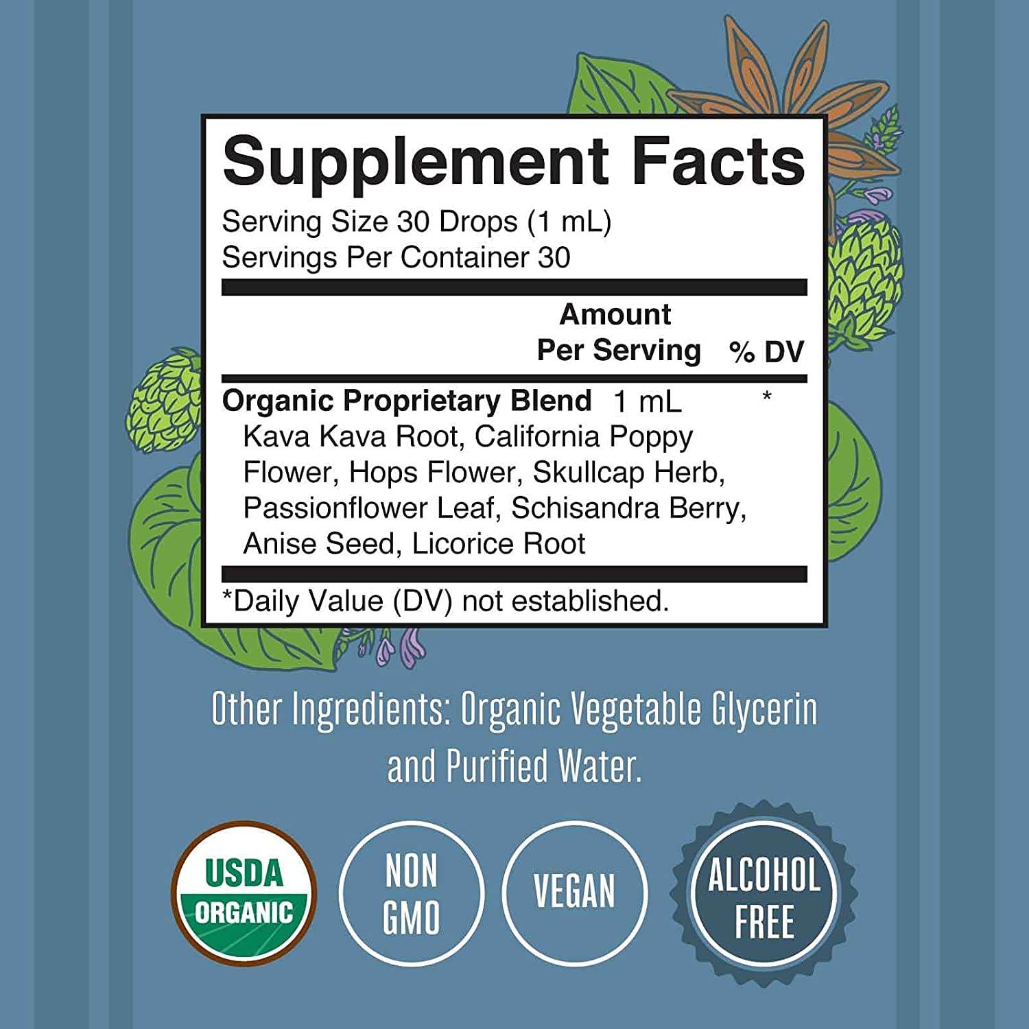 MaryRuth Organics, Herbal Supplement Drop, Calmness & Relaxation, Pack of 1, USDA Kava Root, Sugar/Gluten Free, Support Sleep, Calm & Stress Relief, Vegan, Non-GMO, 30 Servings - zenfulharmony.com