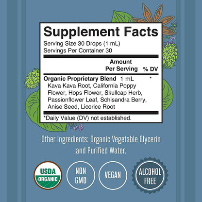 MaryRuth Organics, Herbal Supplement Drop, Calmness & Relaxation, Pack of 1, USDA Kava Root, Sugar/Gluten Free, Support Sleep, Calm & Stress Relief, Vegan, Non-GMO, 30 Servings - zenfulharmony.com