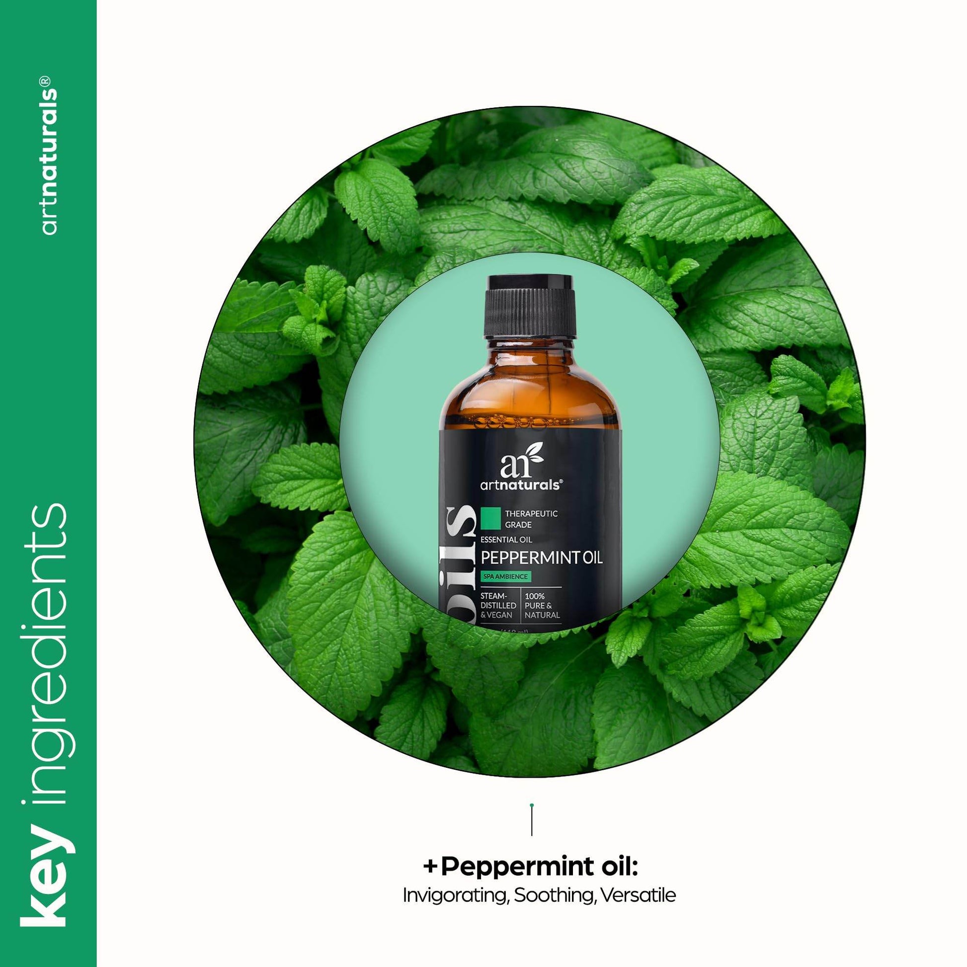 artnaturals Peppermint Essential Oil (4.0 Fl Oz / 118ml) - 100% Pure Undiluted Premium Therapeutic Grade Mentha Peperita - Fresh Mint for Hair Growth and Skin - Aromatherapy Oil for Diffuser - zenfulharmony.com