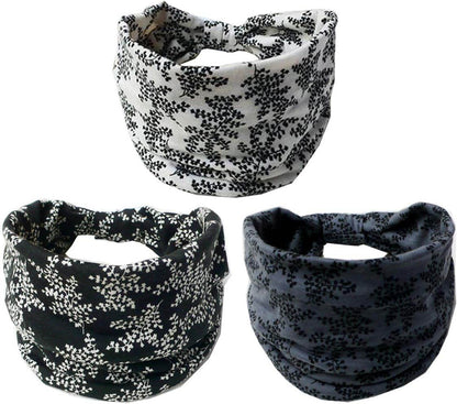 K-Elewon 3 Pack Women Wide Elastic Head Wrap Headband Sports yoga Hair Band - zenfulharmony.com