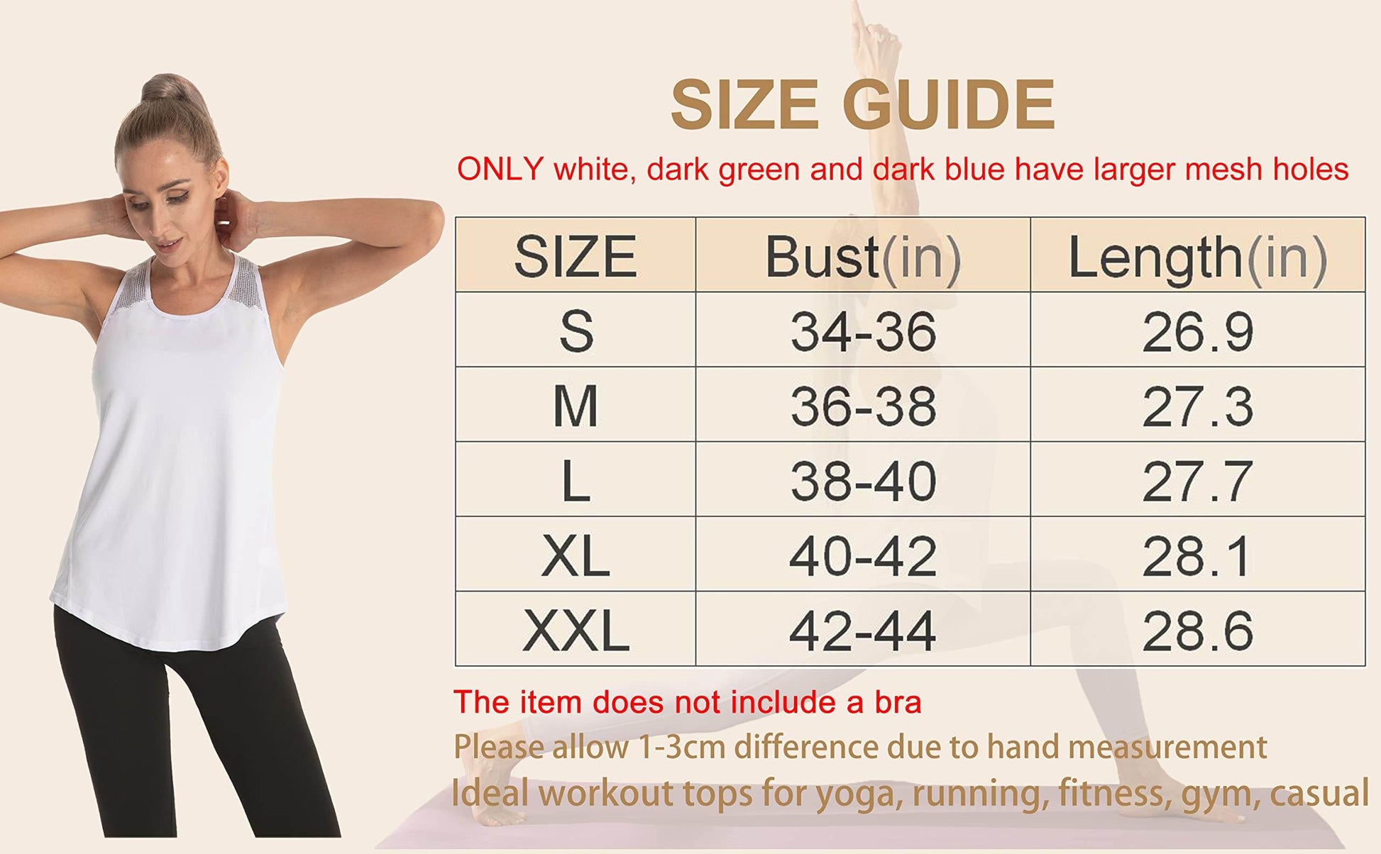 Aeuui Womens Workout Tops for Women Racerback Tank Tops Mesh Yoga Shirts Athletic Running Tank Tops Sleeveless Gym Clothes Orange - zenfulharmony.com