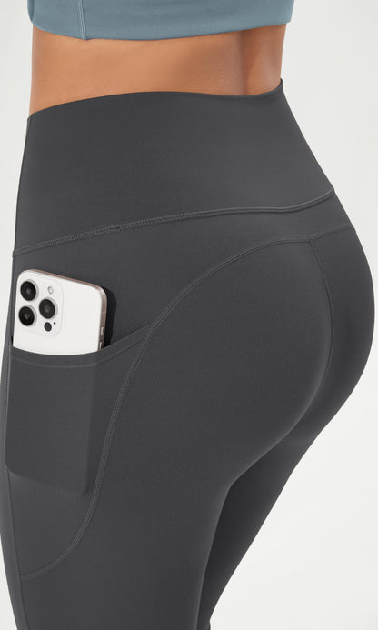 ODODOS Cloud Feeling Flared Pants with Pocket for Women High Waist Casual Bootcut Yoga Pants, 30" Inseam, Charcoal, Large - zenfulharmony.com
